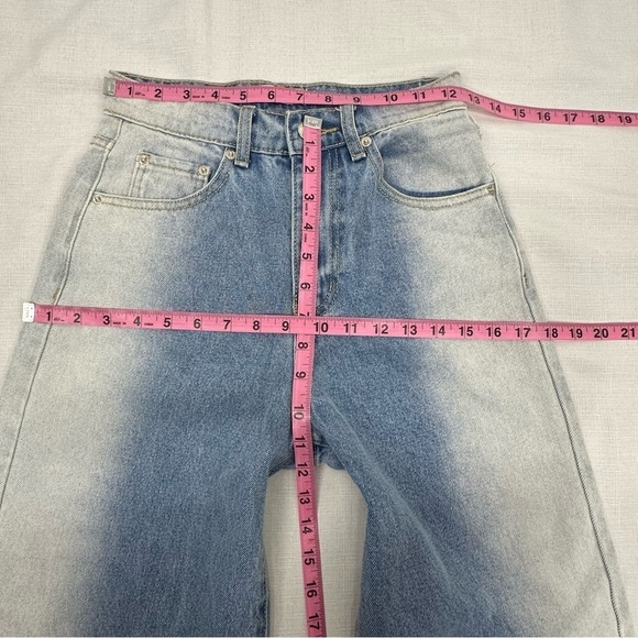 Adika size XS High Wide Leg Raw Hem Ankle Jeans - Picture 6 of 14